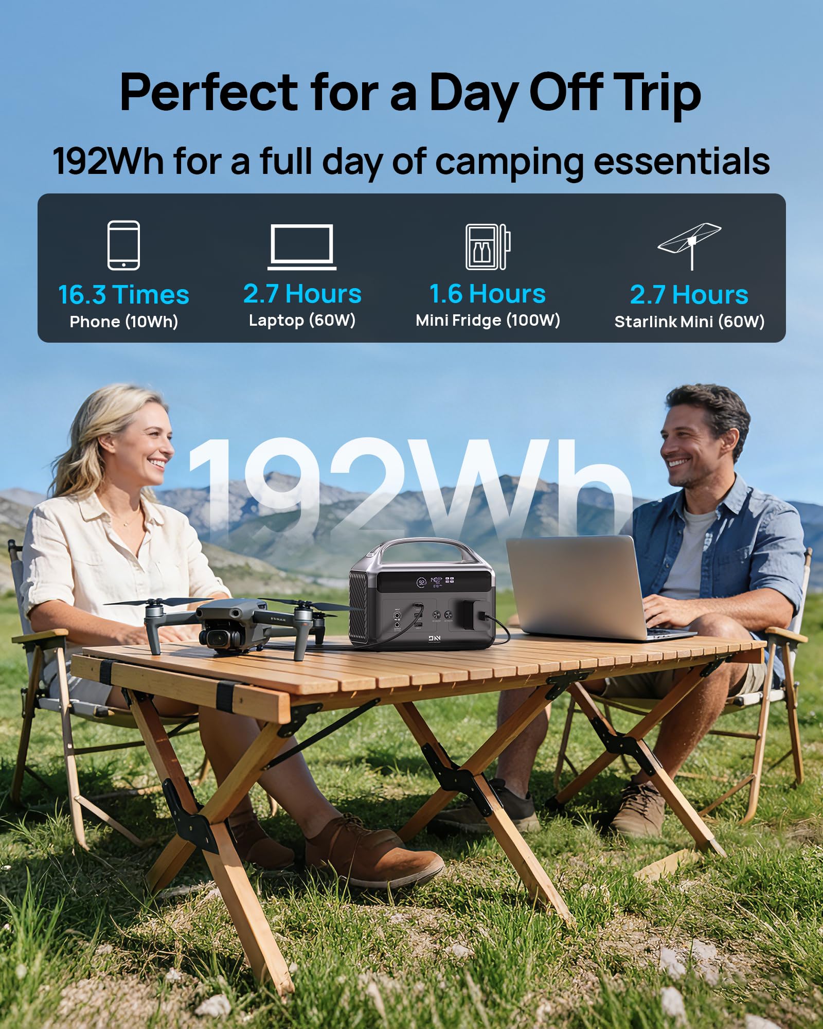DaranEner USB-A 18W quick-charge ports keep devices ready during travel.