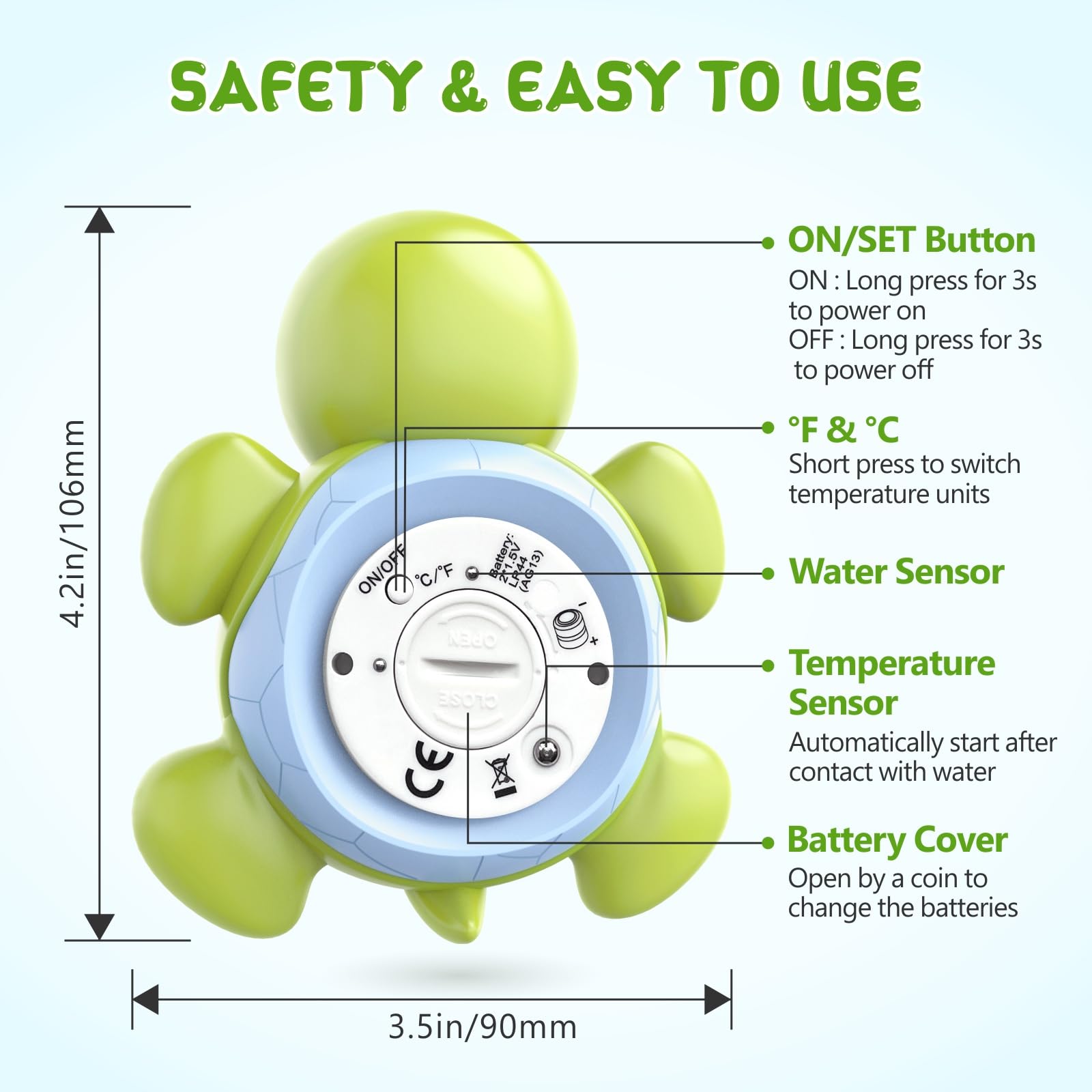 Dar Darouxiao convenient bath thermometer for everyday baby care