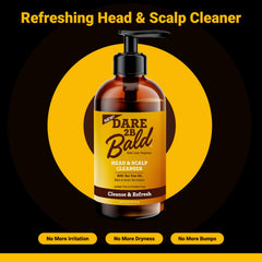 DARE TO BE BALD gentle daily shampoo foam emphasizing light cleansing texture
