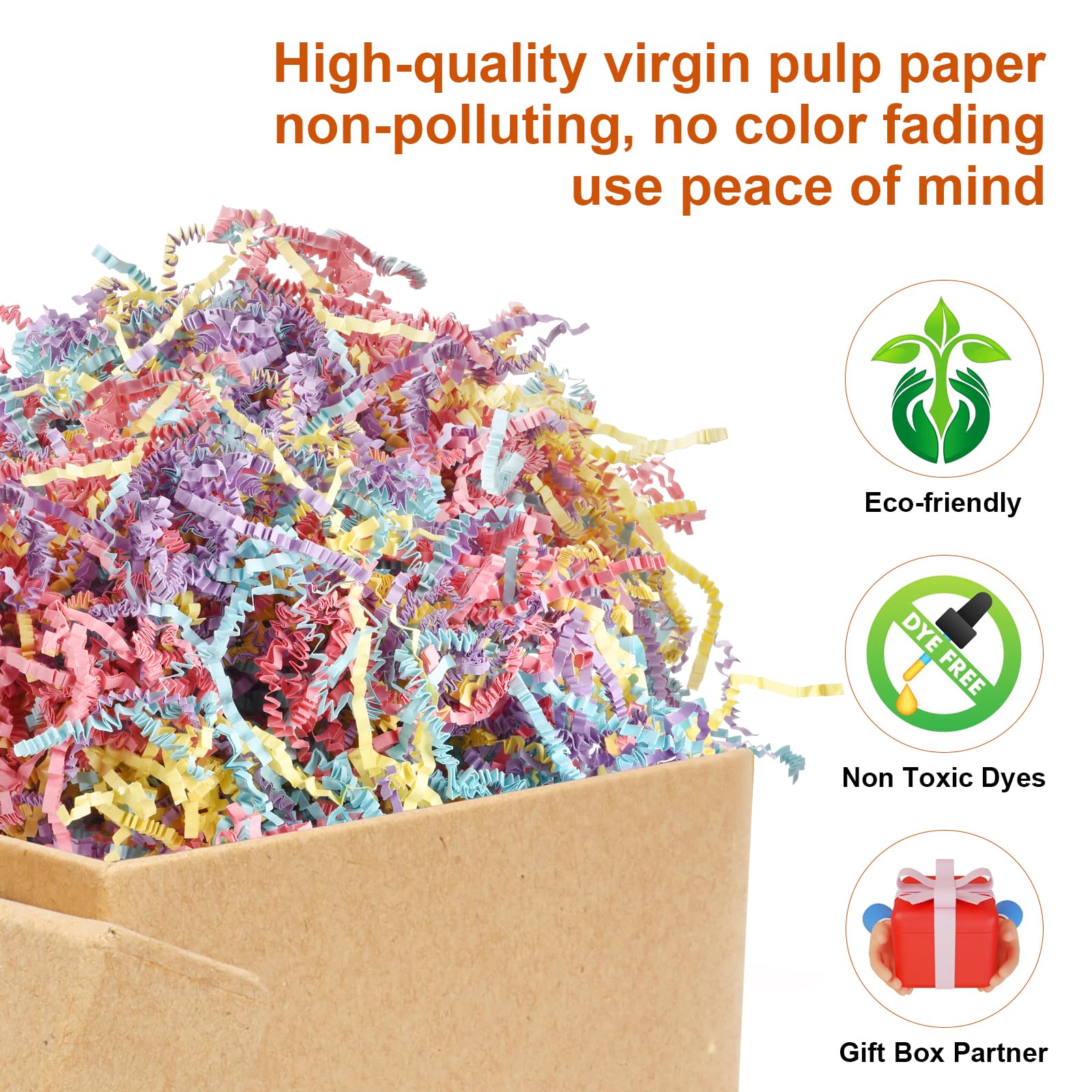Darfukei Grass Crinkle-Cut Filler cushions items in gift boxes.