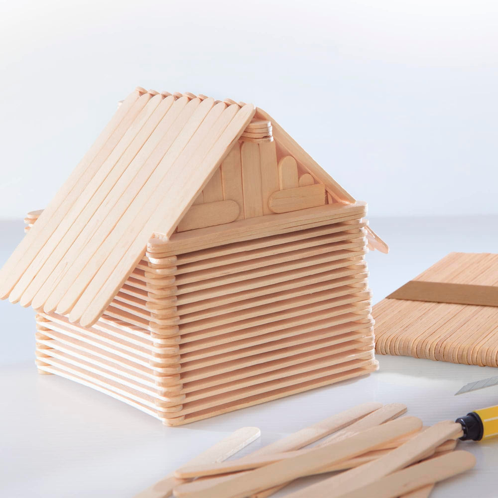 Darice sticks with rounded edges are kid-safe for hands-on crafts.