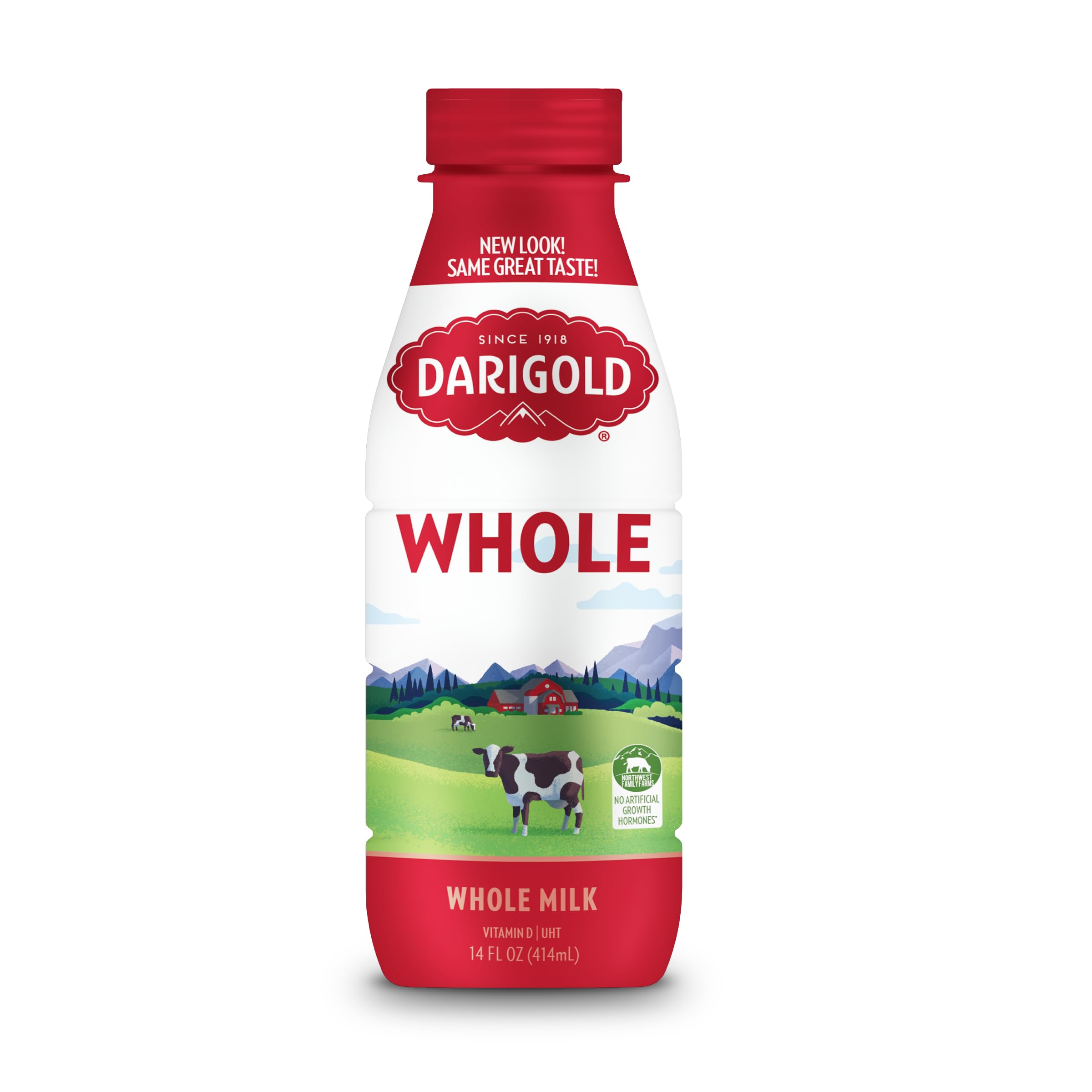 Darigold family breakfast scene with milk bottle on table