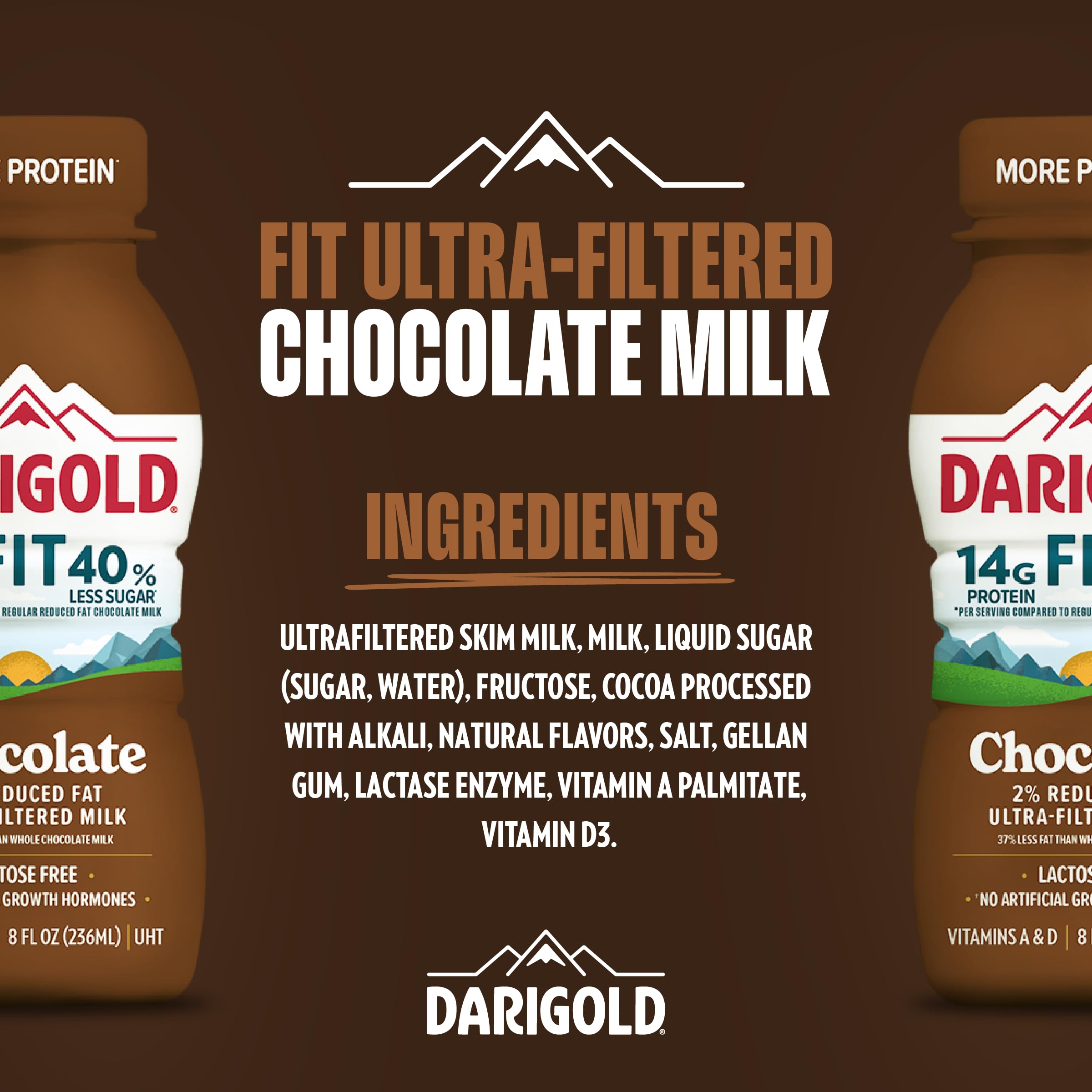 Darigold Fit 8oz bottle in gym bag, perfect for on-the-go protein.