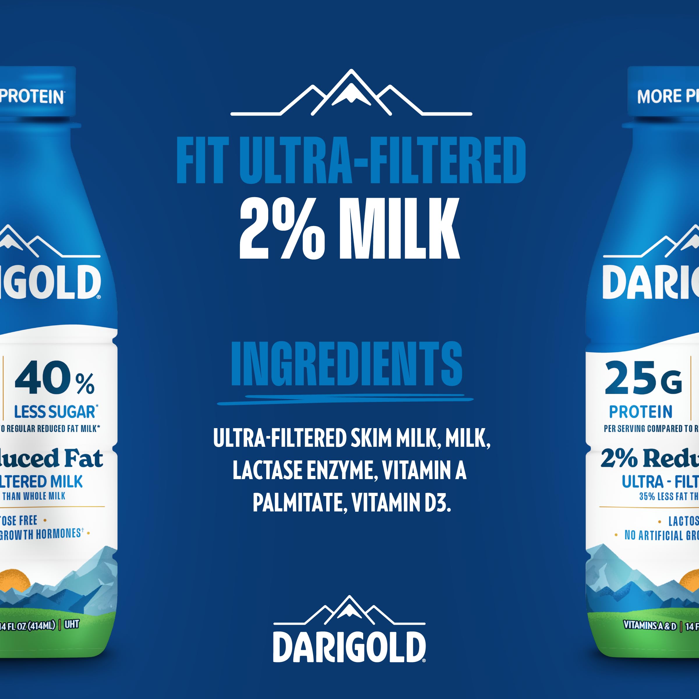 Pouring Darigold FIT into a smoothie for a protein boost.