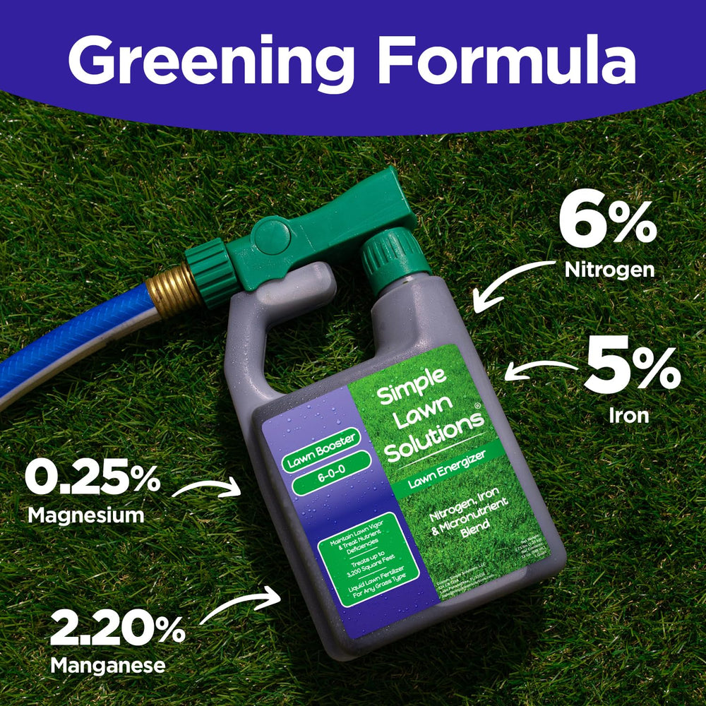 Dark-green turf effect after Lawn Energizer during routine care.