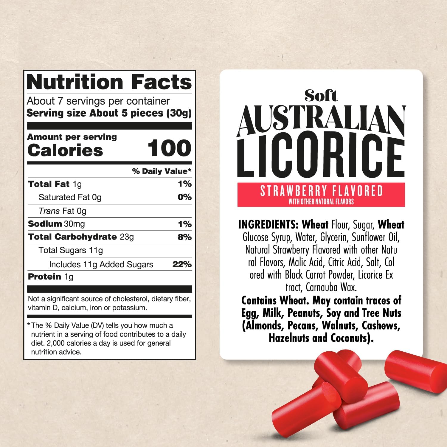Palm oil-free Darrell Lea licorice pack signals sustainable bite for mindful snacking.
