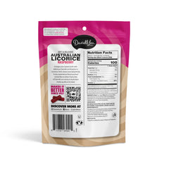 Darrell Lea Raspberry Licorice plant-based treat, non-GMO and versatile.