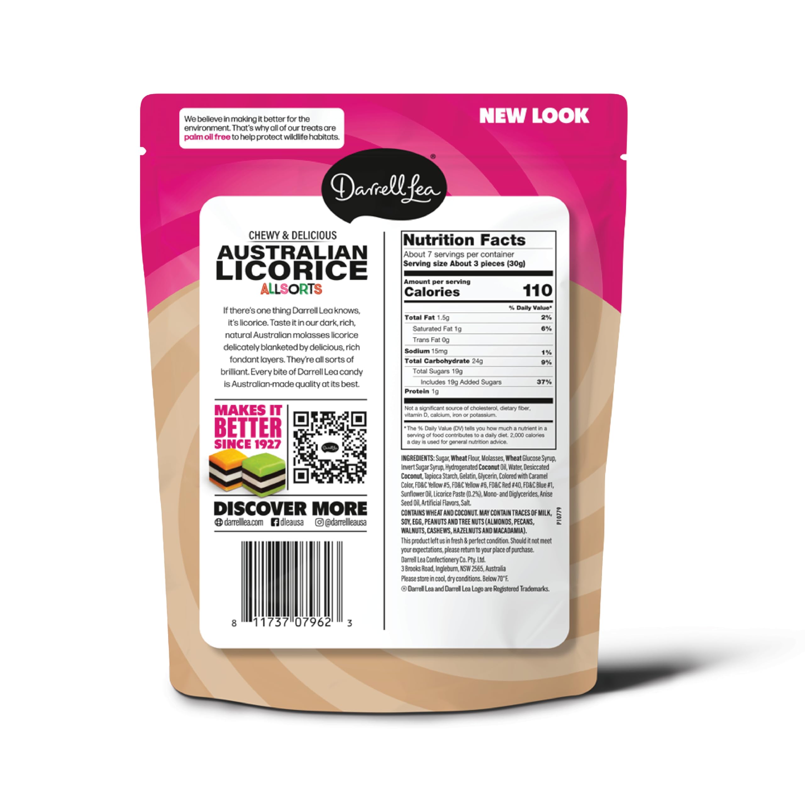 Darrell Lea Soft Australian Licorice texture close-up, ideal for a quick snack