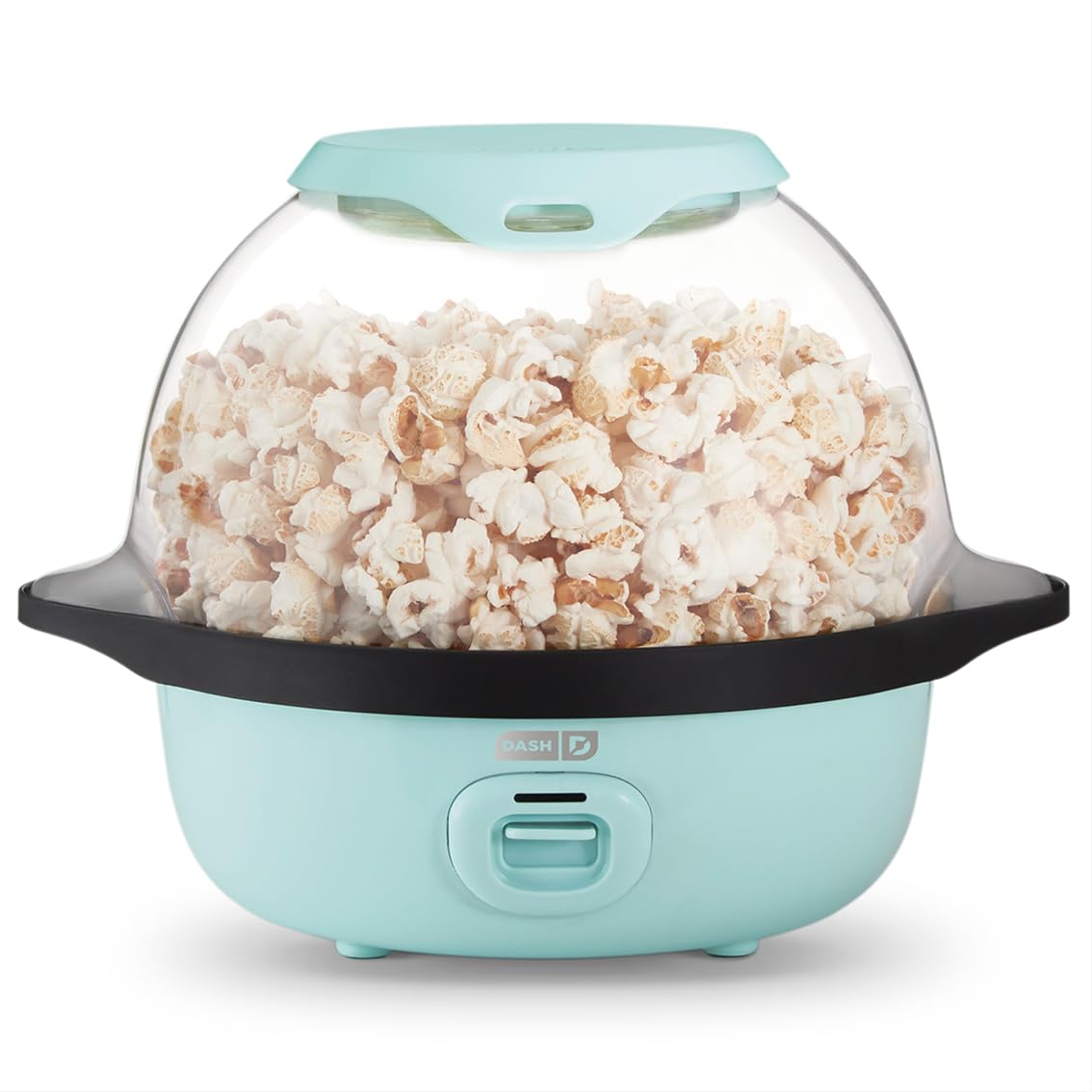 Dash SmartStore stirring popcorn maker with butter tray for melted butter and flavor