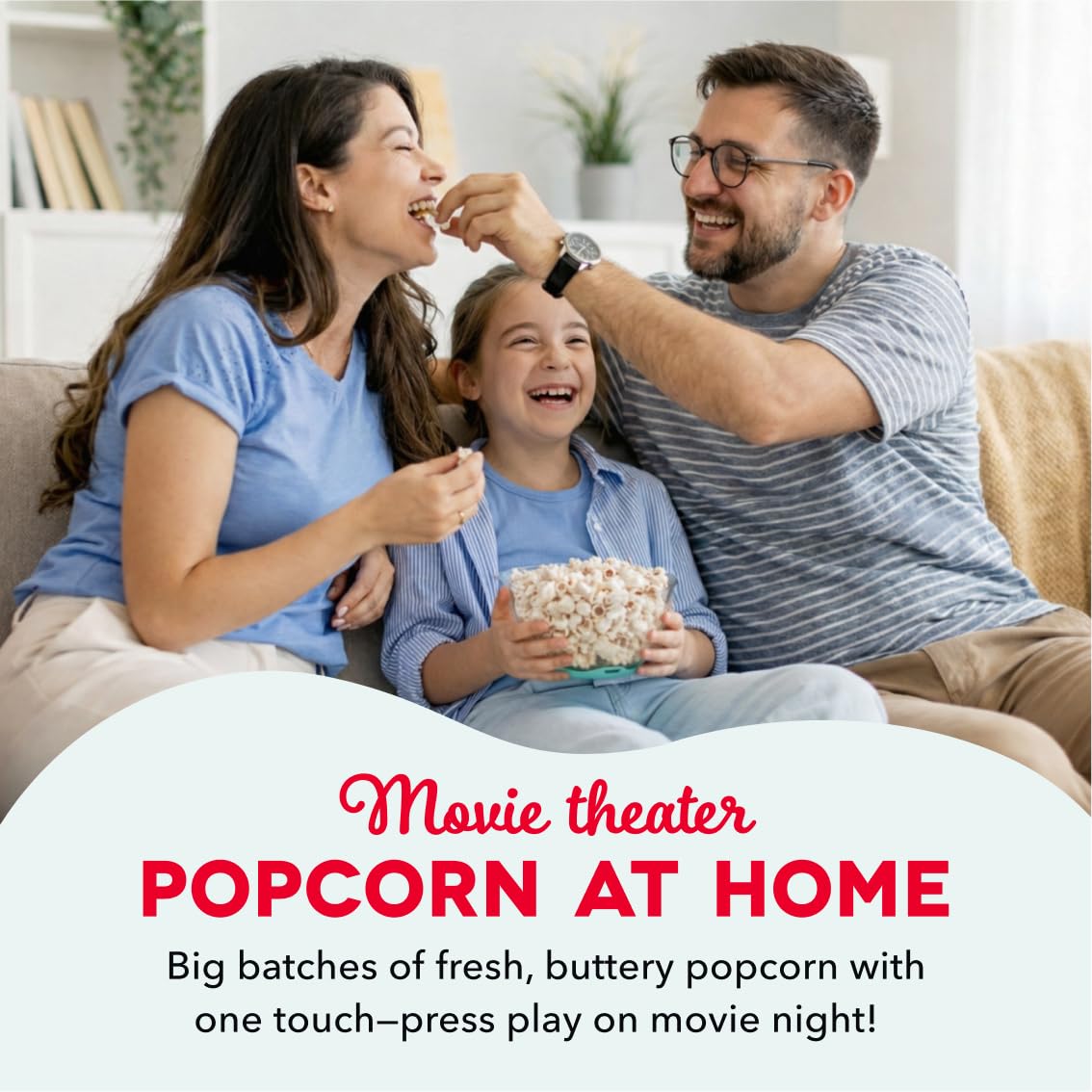 Dash SmartStore measuring cup included for precise kernel portions and consistent results
