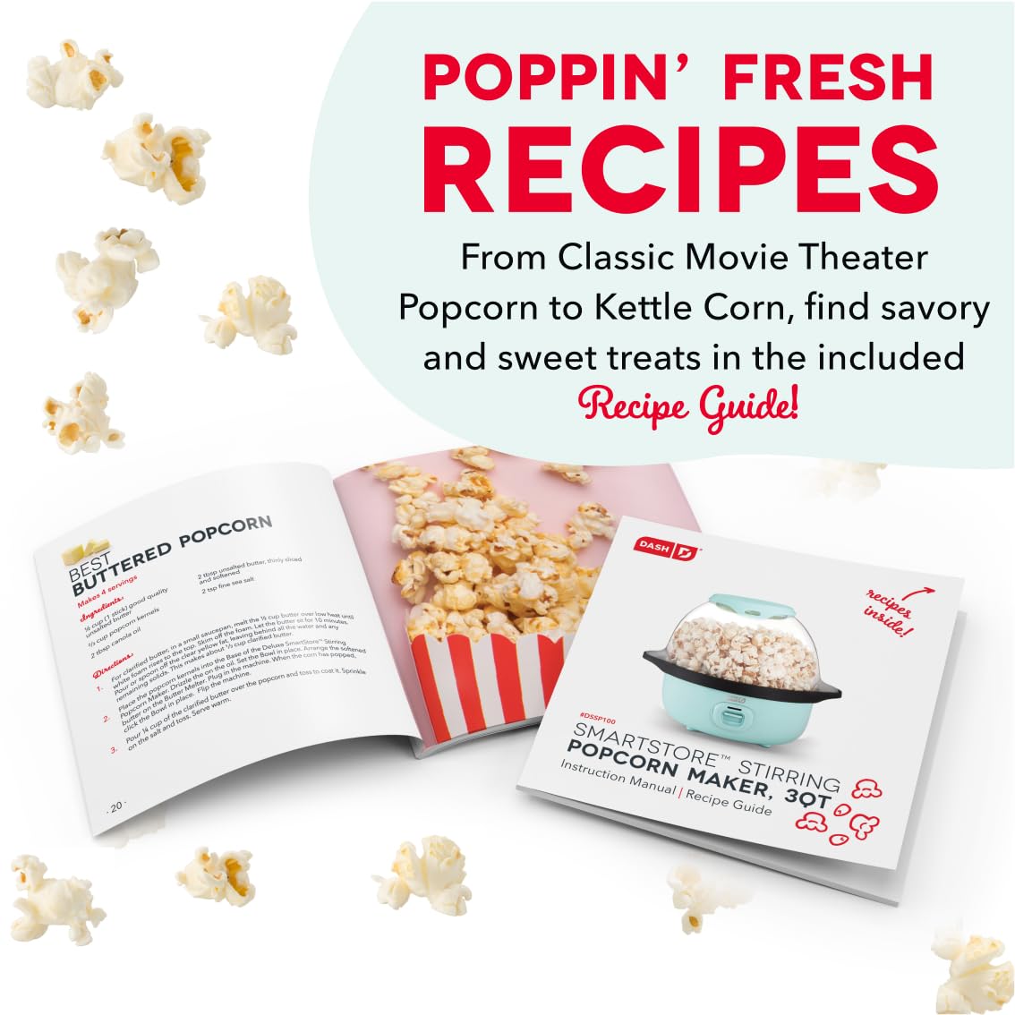 Clear serving bowl included for easy scooping and sharing at gatherings
