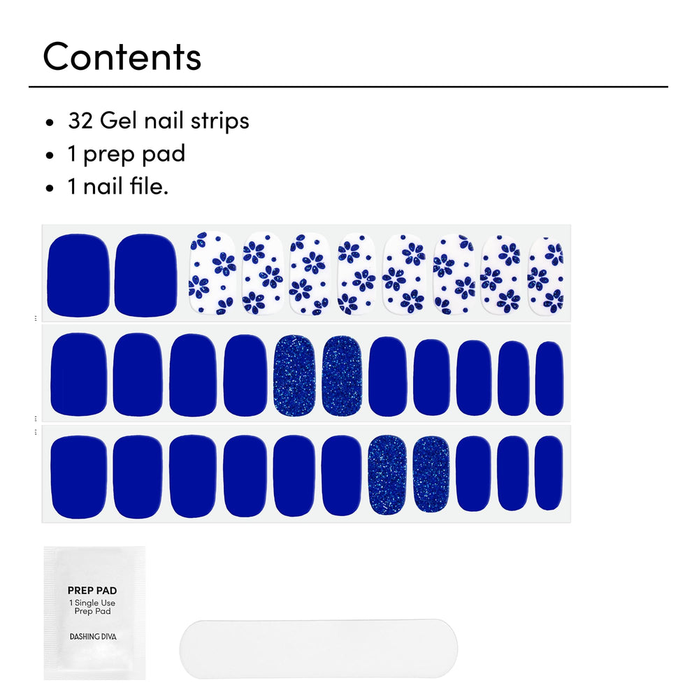Dashing Diva Gloss Flor Azul prep pad preps nails for strong adhesion