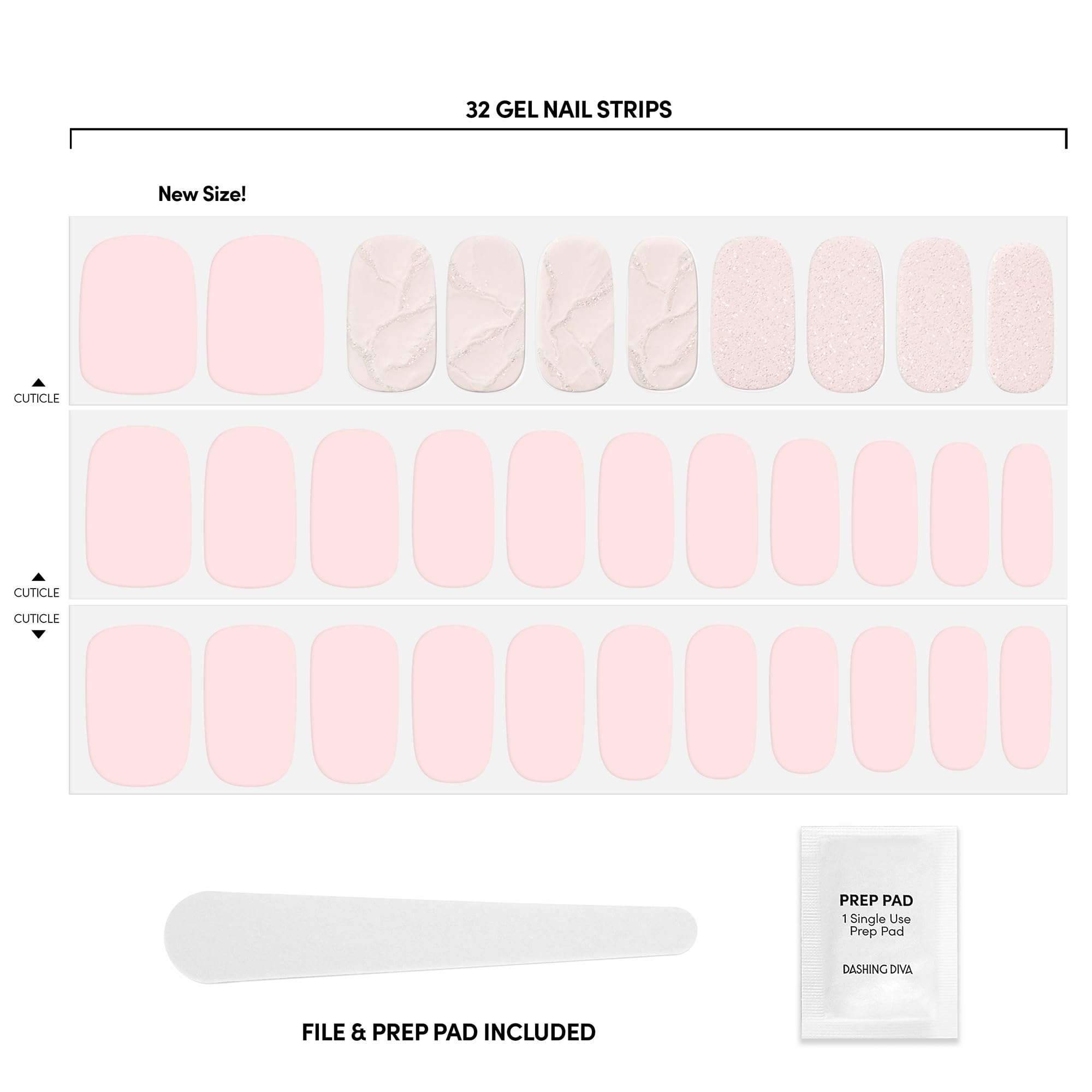 Dashing Diva nail file shapes nails before applying strips