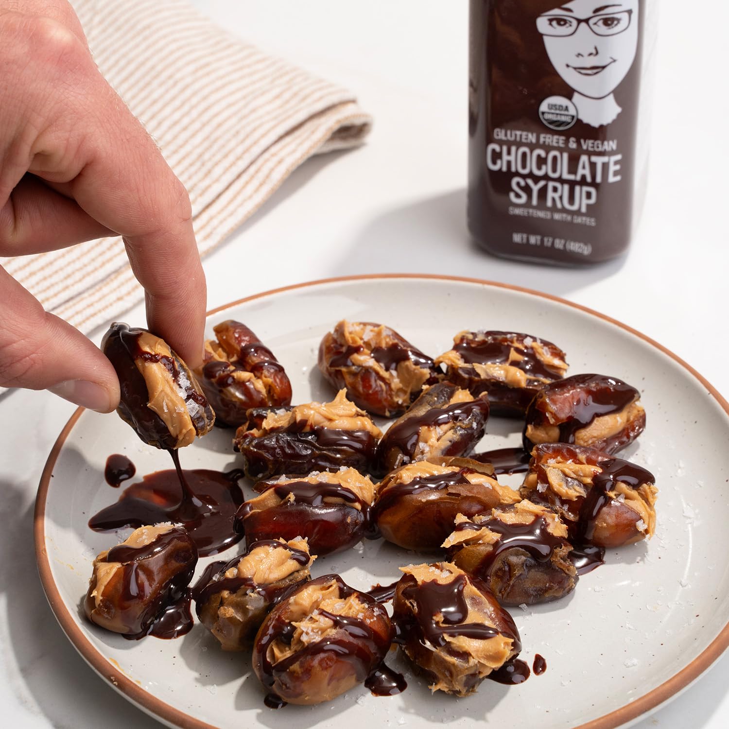 Date Lady Chocolate Syrup gluten-free dairy-free soy-free labeling