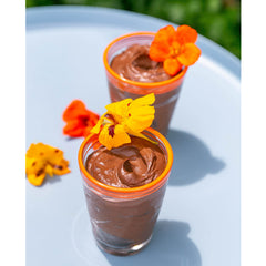 Closeup of Date Lady pitted dates paste, rich color and texture