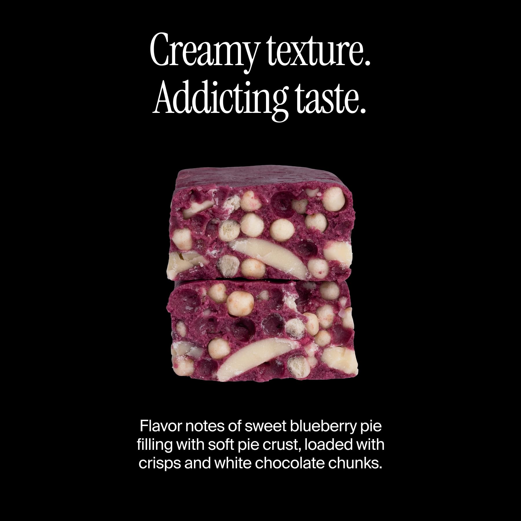 David high protein bar cross-section reveals creamy center and crisps