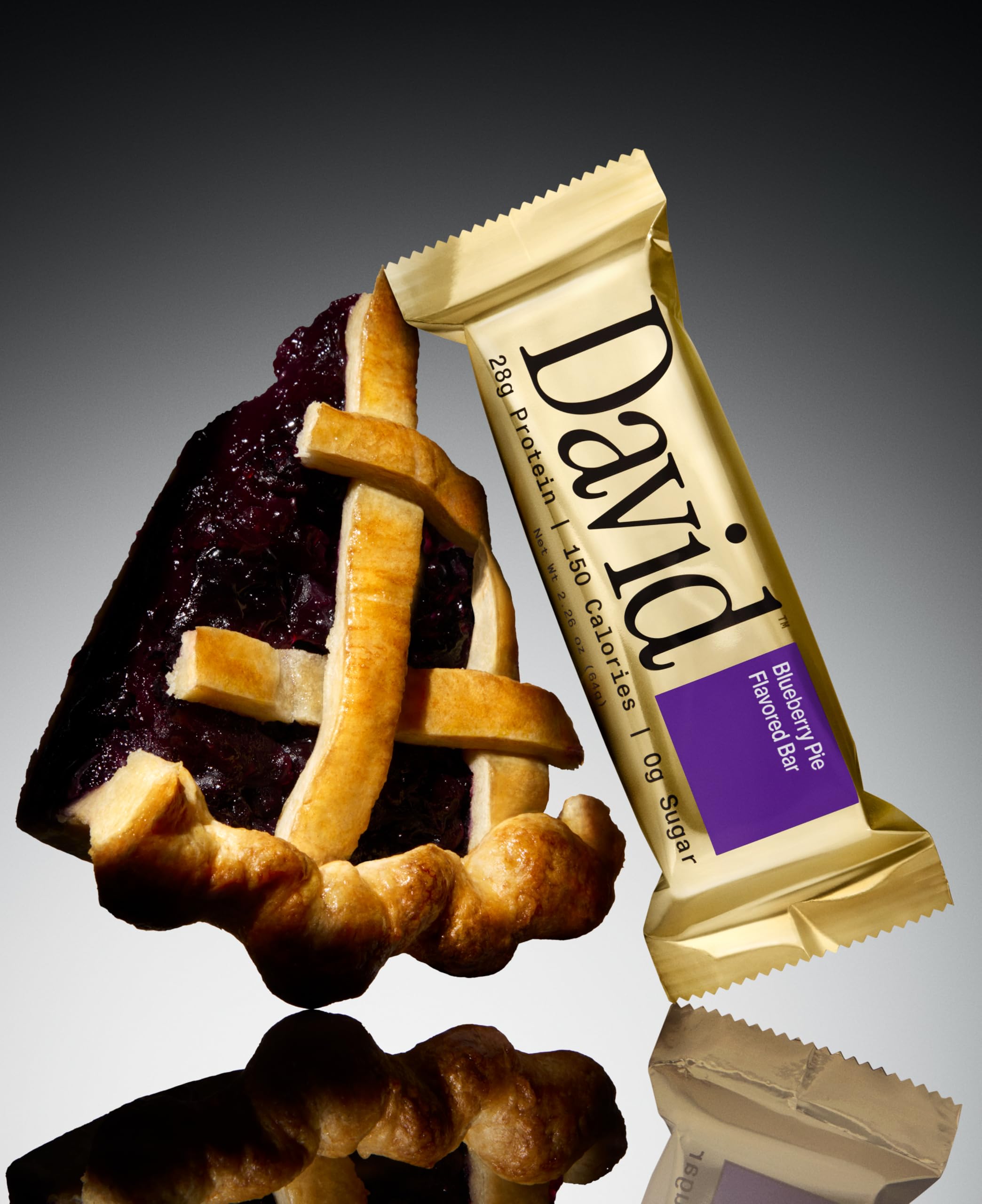 David Blueberry Pie logo with gluten-free tag for mindful snacking