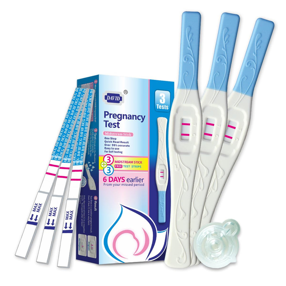 DAVID pregnancy test midstream for early detection with quick results.