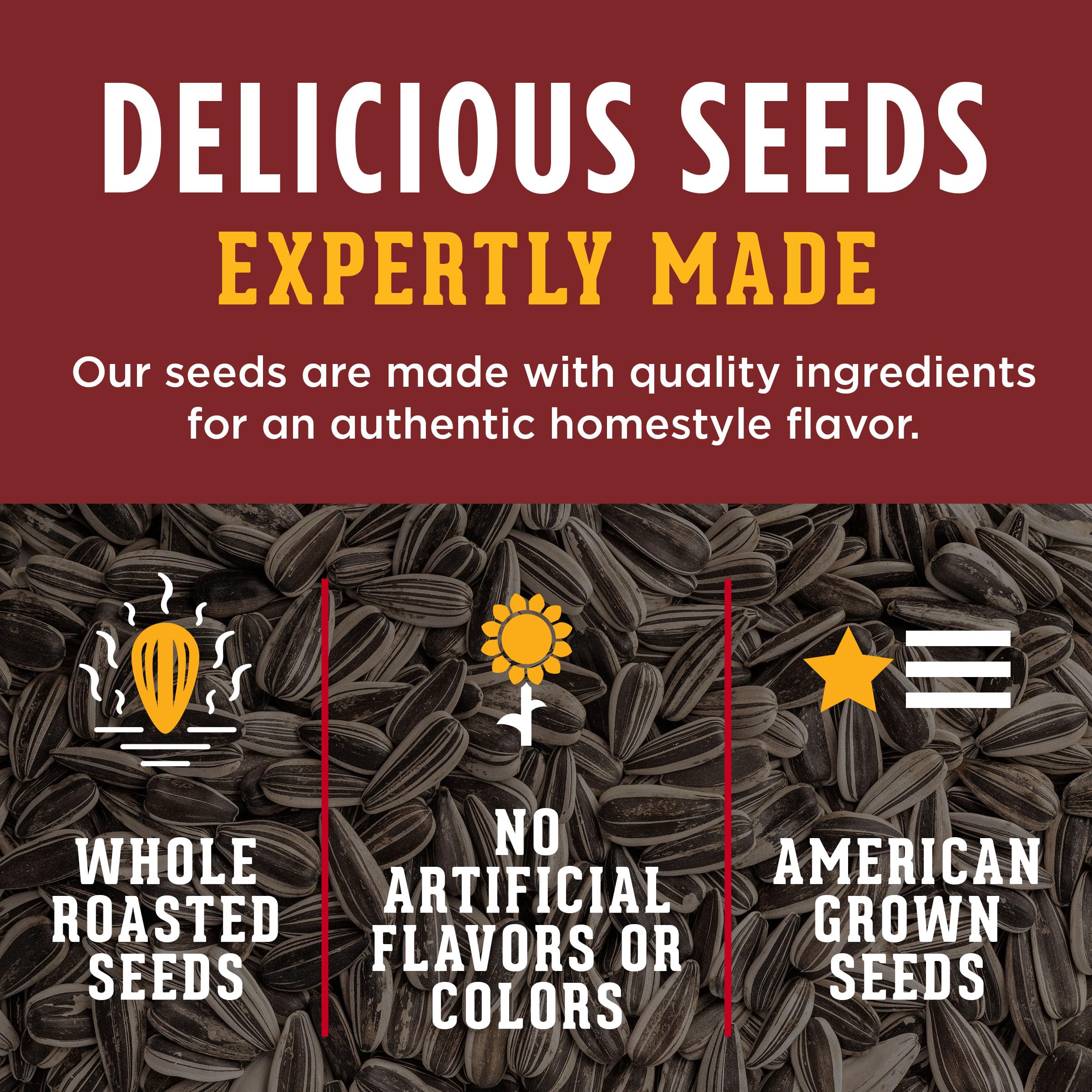 Family snack time with 12-pack DAVID Seeds Bar-B-Q ideal for sharing