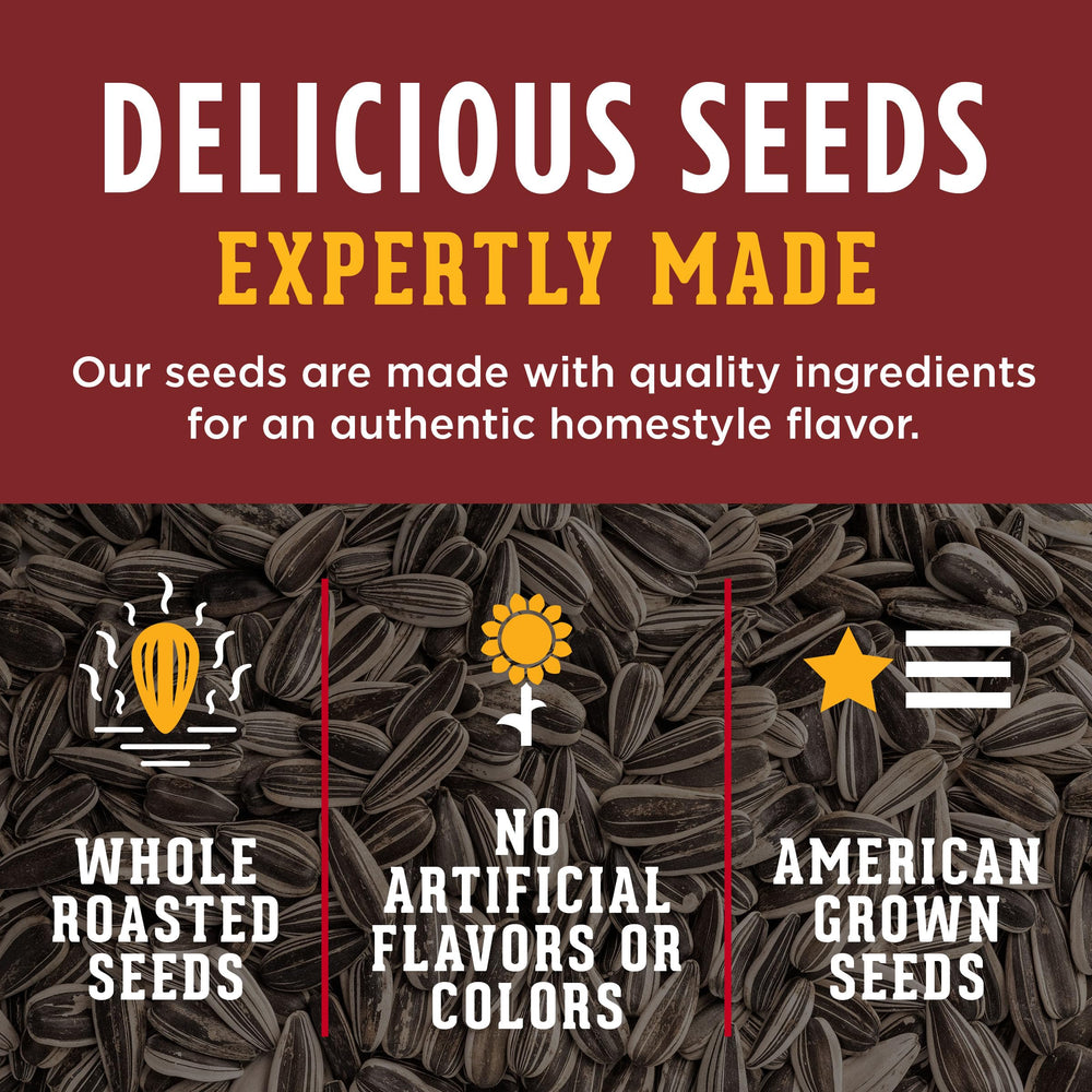 Family snack time with 12-pack DAVID Seeds Bar-B-Q ideal for sharing