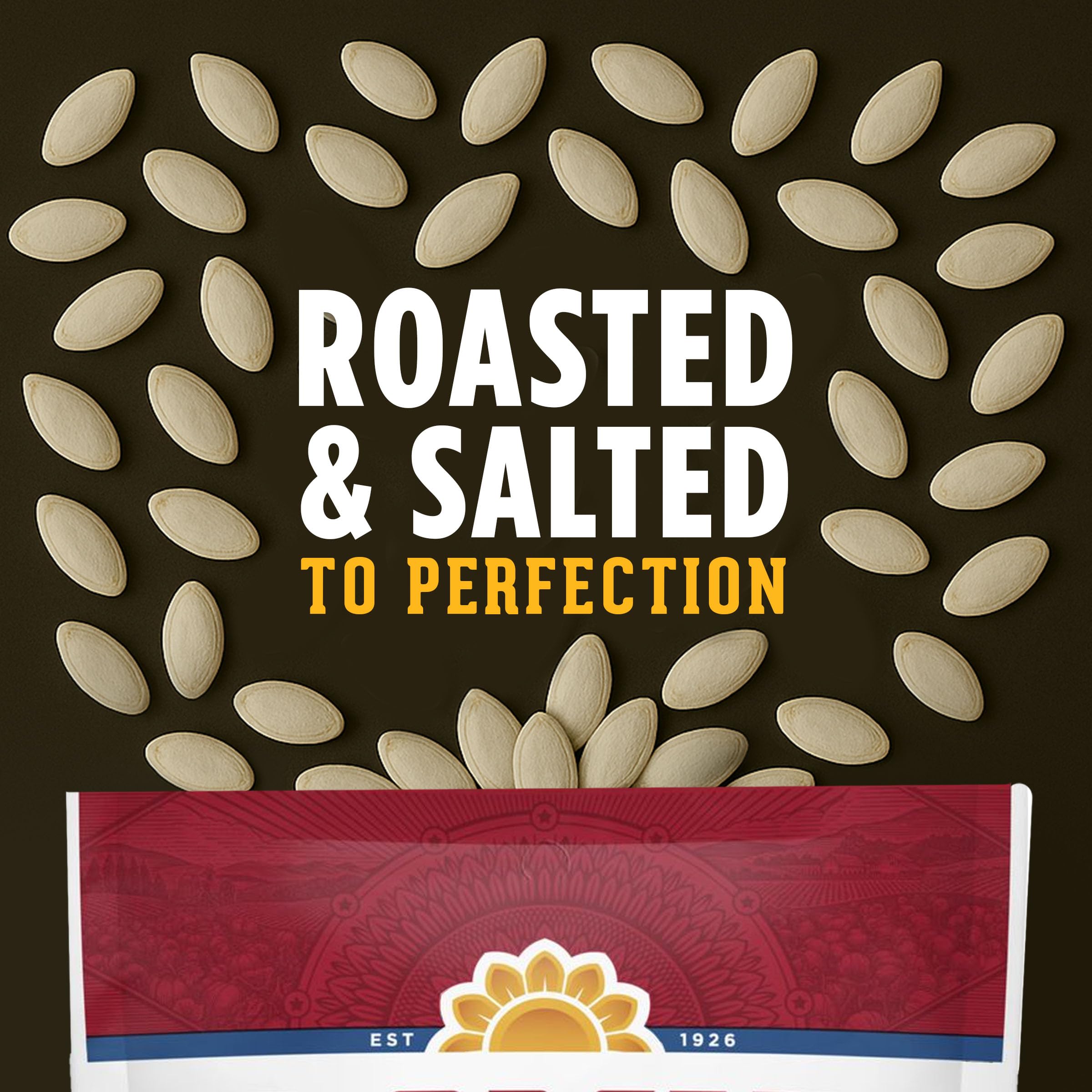 Sealed DAVID pumpkin seeds bag maintains freshness and flavor