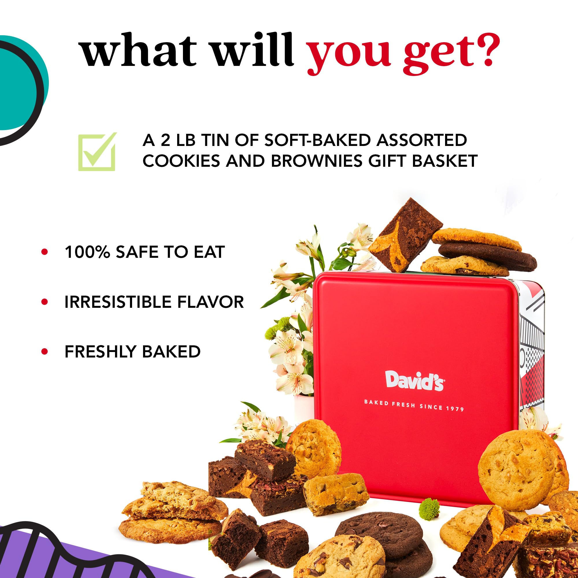 DAVID'S COOKIES cherry white chocolate cookies, premium flavors for a special treat.