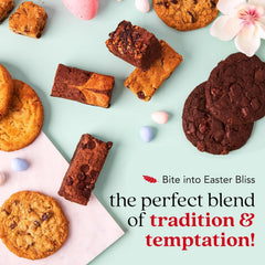 David's Cookies Easter gift tin adds spring charm to any dessert spread.