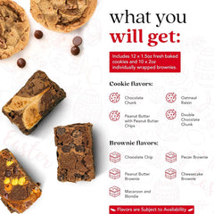 David's Cookies individually wrapped brownies promoting freshness and easy sharing on the go.