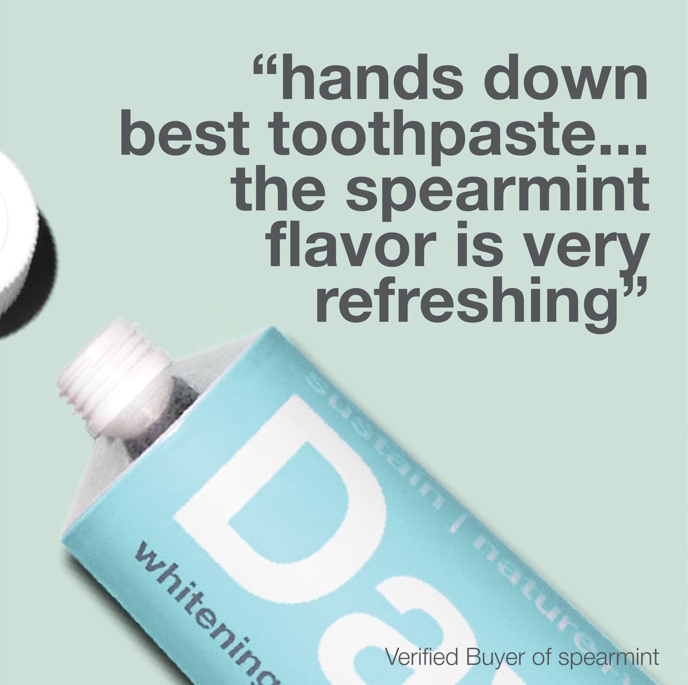 Close-up of toothpaste texture suggests enamel-safe whitening and smooth brushing.