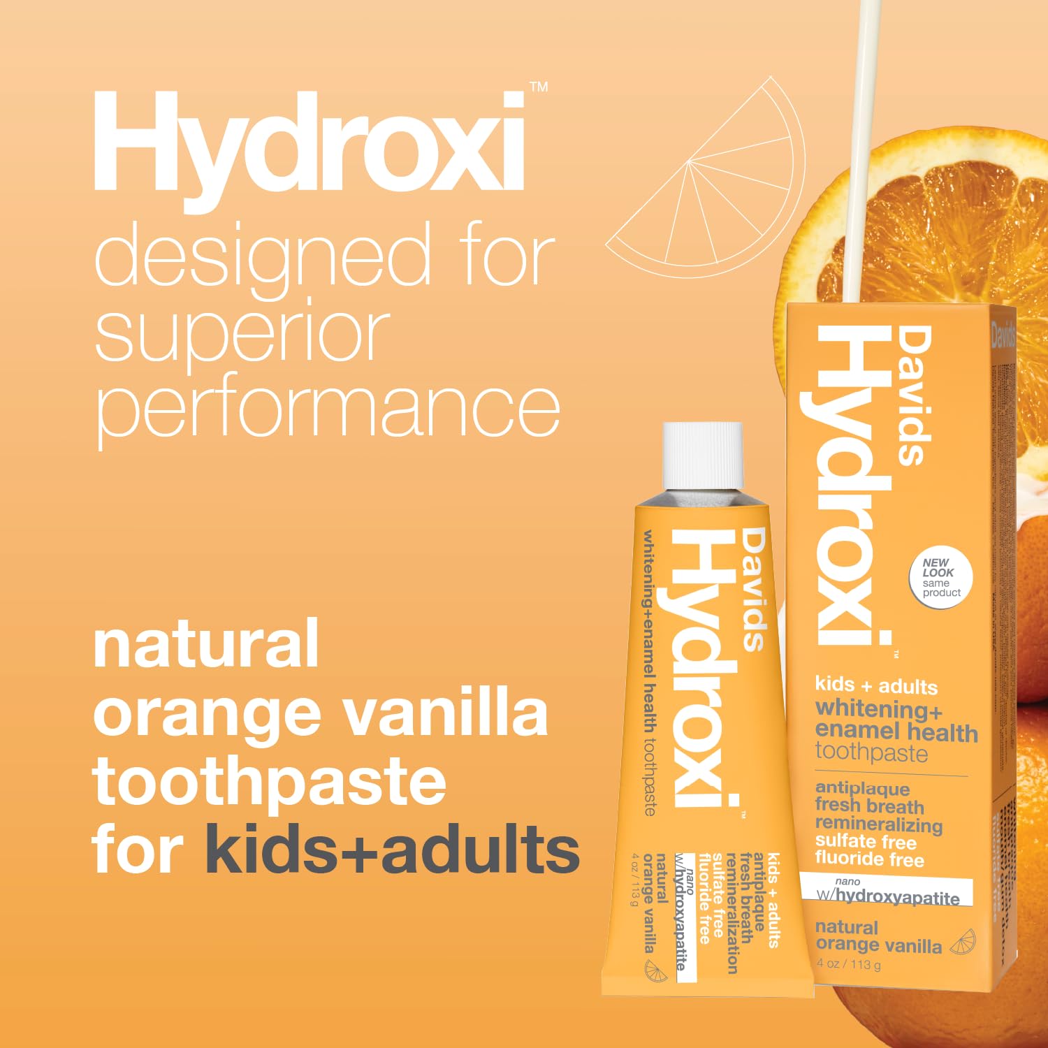 Davids Hydroxi recyclable metal tube on counter supporting sustainable packaging