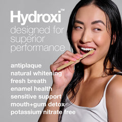 Davids Hydroxi 3 pack box image conveys value for daily brushing routine