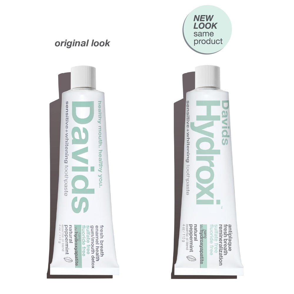 Davids Hydroxi nano hydroxyapatite closeup emphasizes enamel friendly remineralization