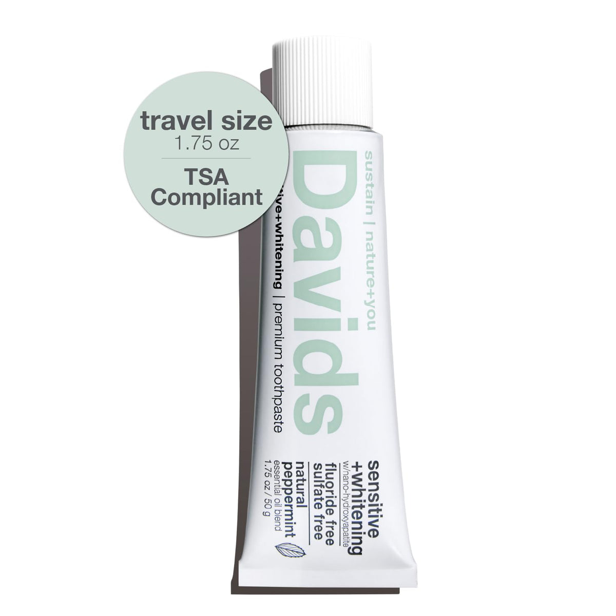 Davids Hydroxi travel-size bottle for on-the-go remineralization and fresh breath