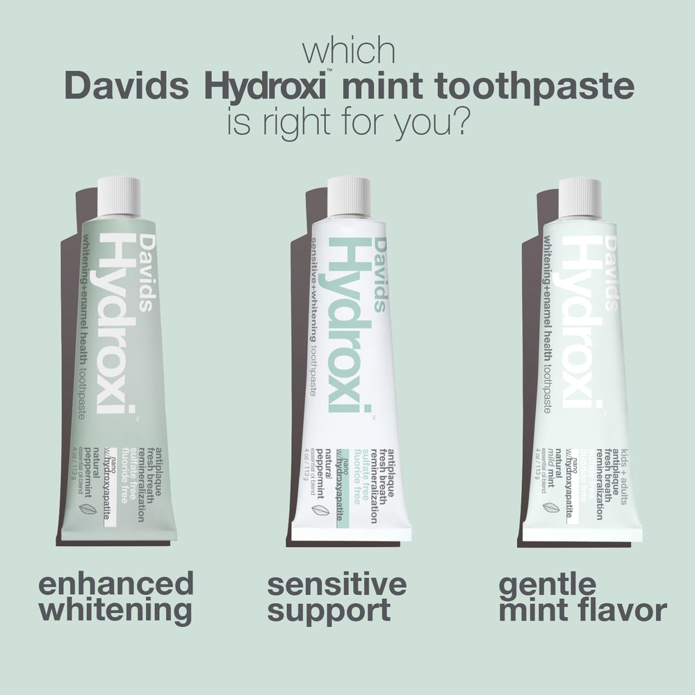 Davids Hydroxi gentle whitening helps remove surface stains safely.