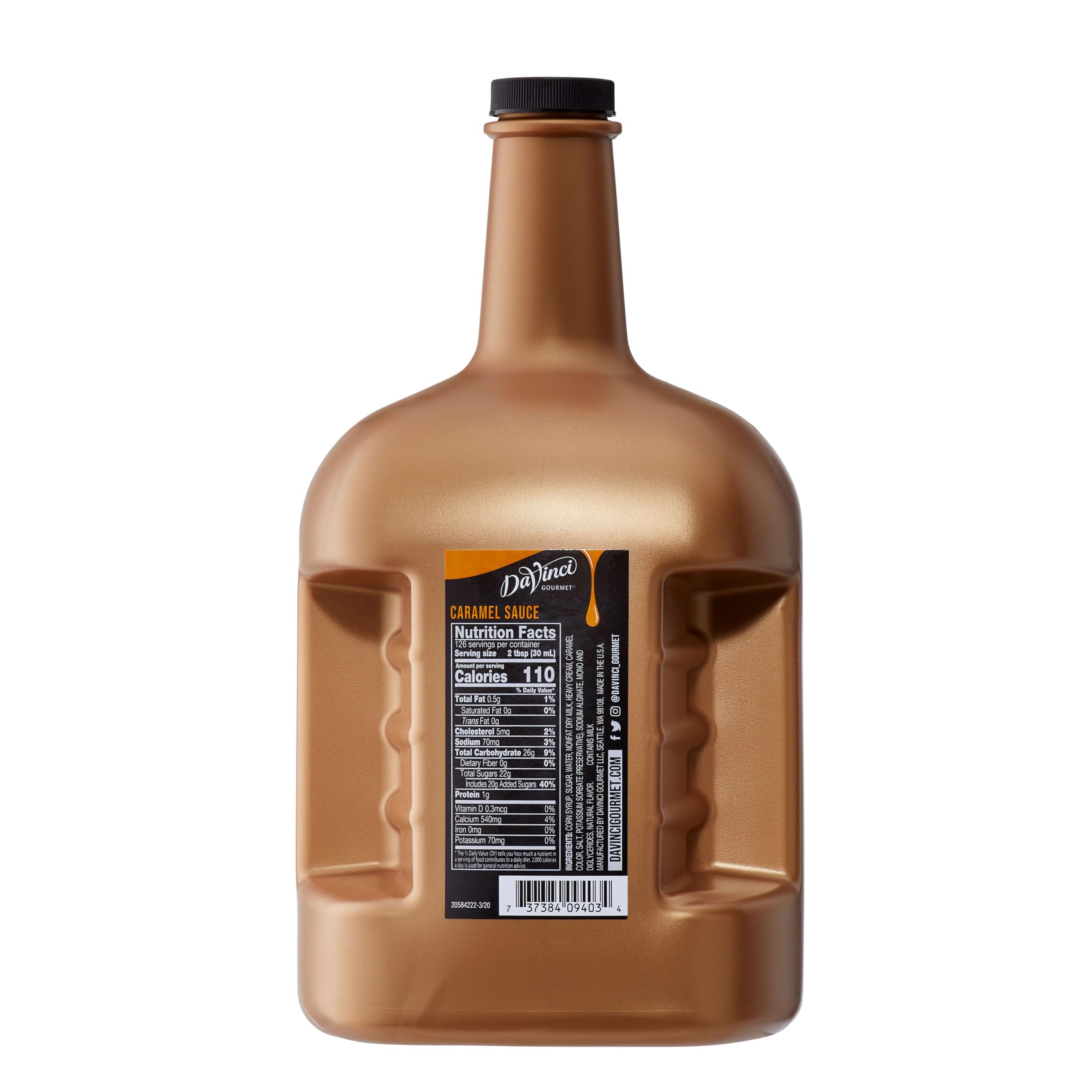 DaVinci Gourmet caramel sauce being poured into coffee to create creamy caramel notes.