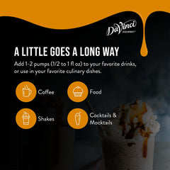 DaVinci Gourmet caramel sauce on ice cream adds ribbons of sweetness.