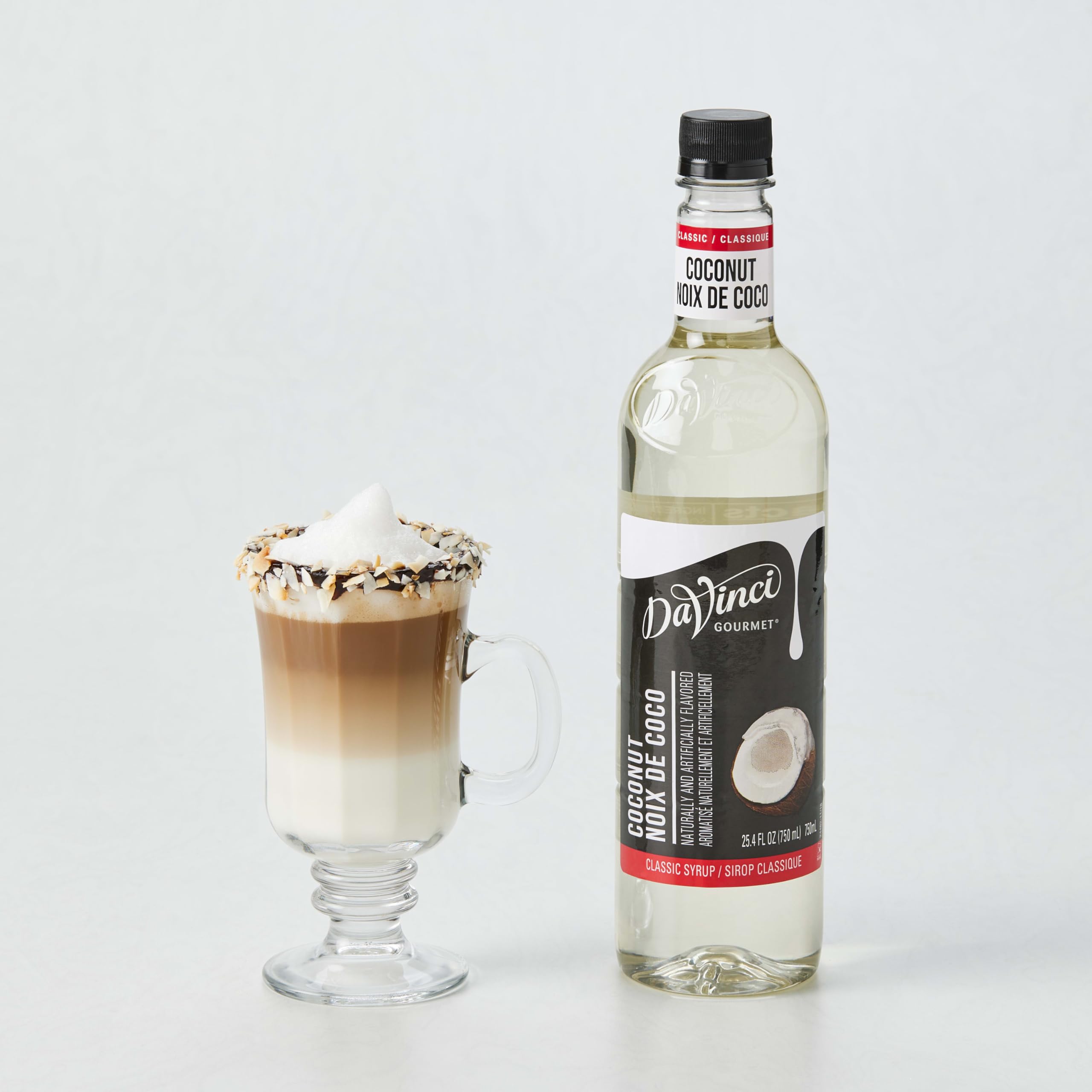 DaVinci Gourmet Classic Coconut Syrup pineapple pairing enhances tropical beverages.