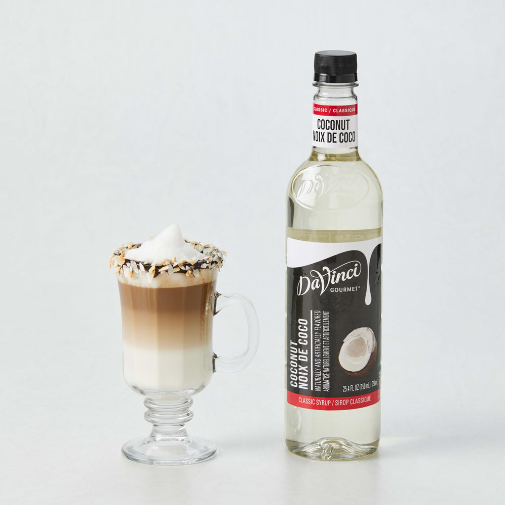 DaVinci Gourmet Classic Coconut Syrup pineapple pairing enhances tropical beverages.