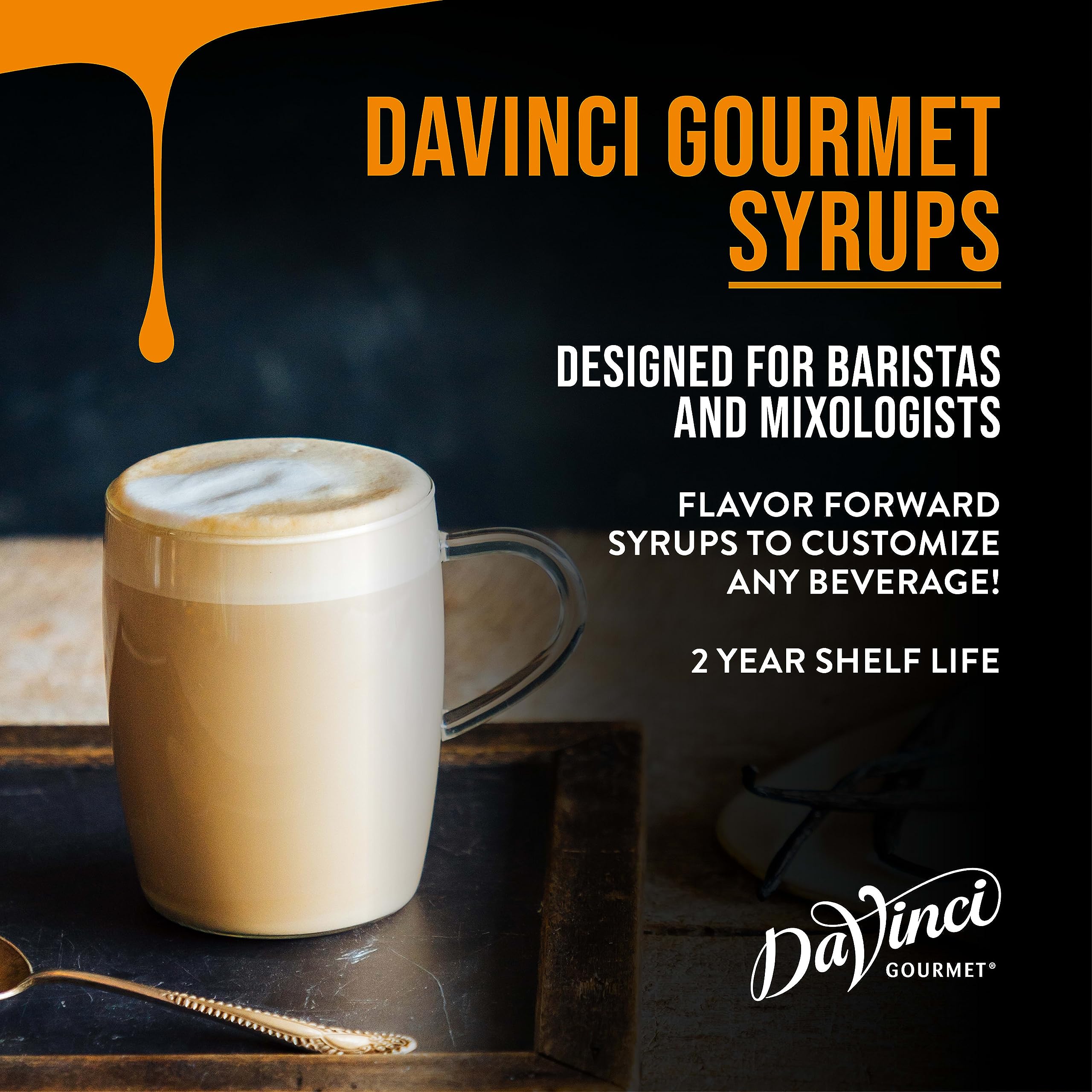 Cocktail featuring DaVinci Gourmet Classic Orange Syrup for a bright citrus twist
