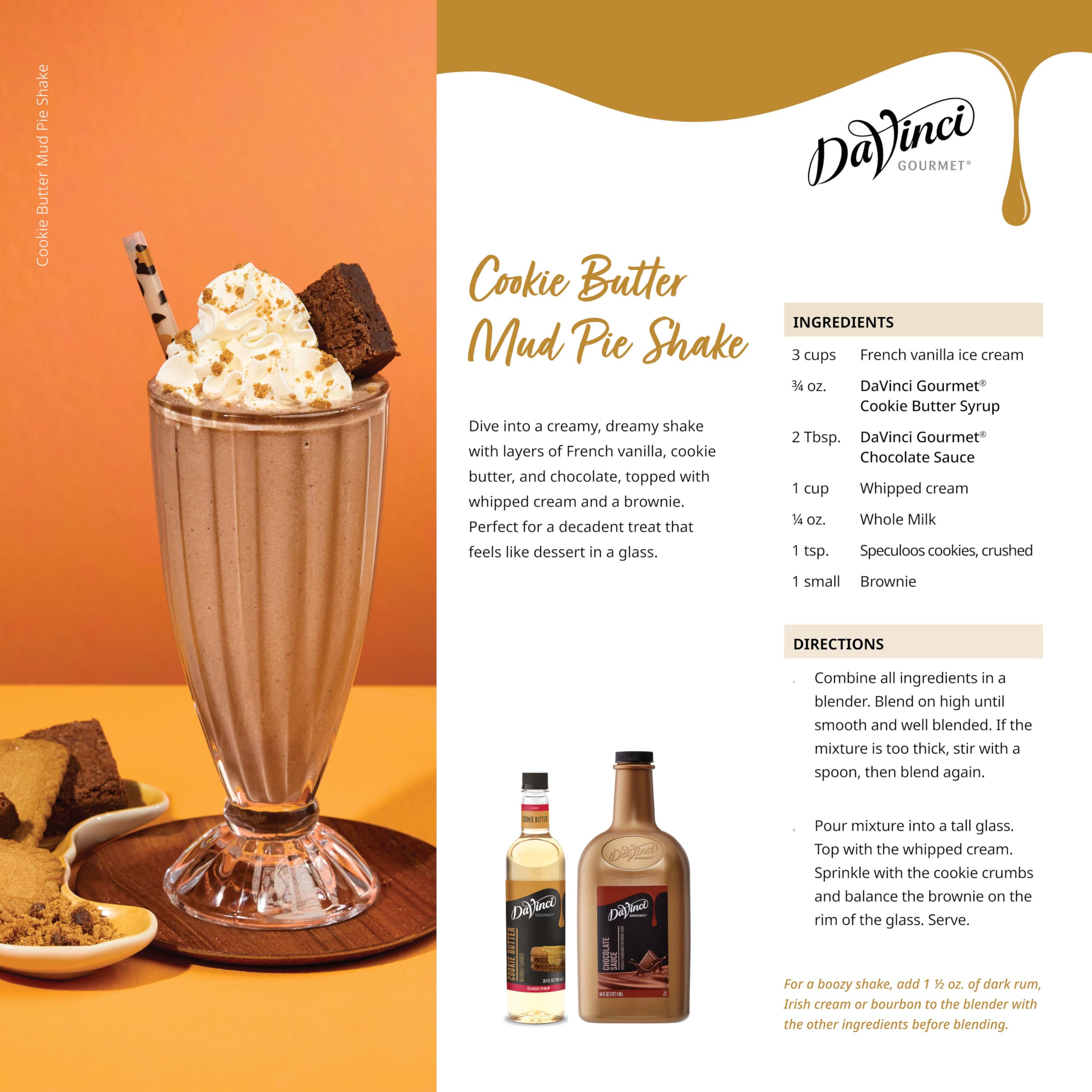 DaVinci Gourmet Cookie Butter Syrup DIY drink idea featuring vanilla and fruit pairings