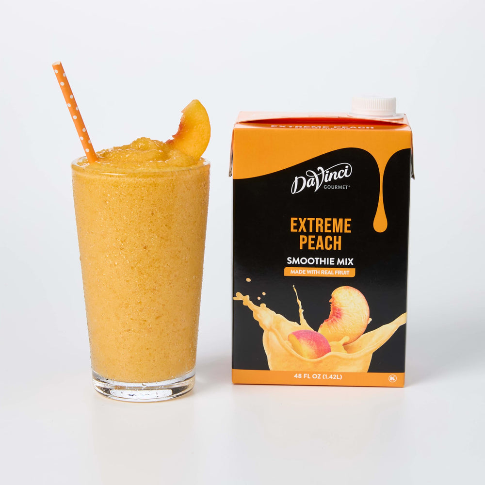 DaVinci Gourmet Extreme Peach Smoothie bottle shows real fruit flavor in every sip.