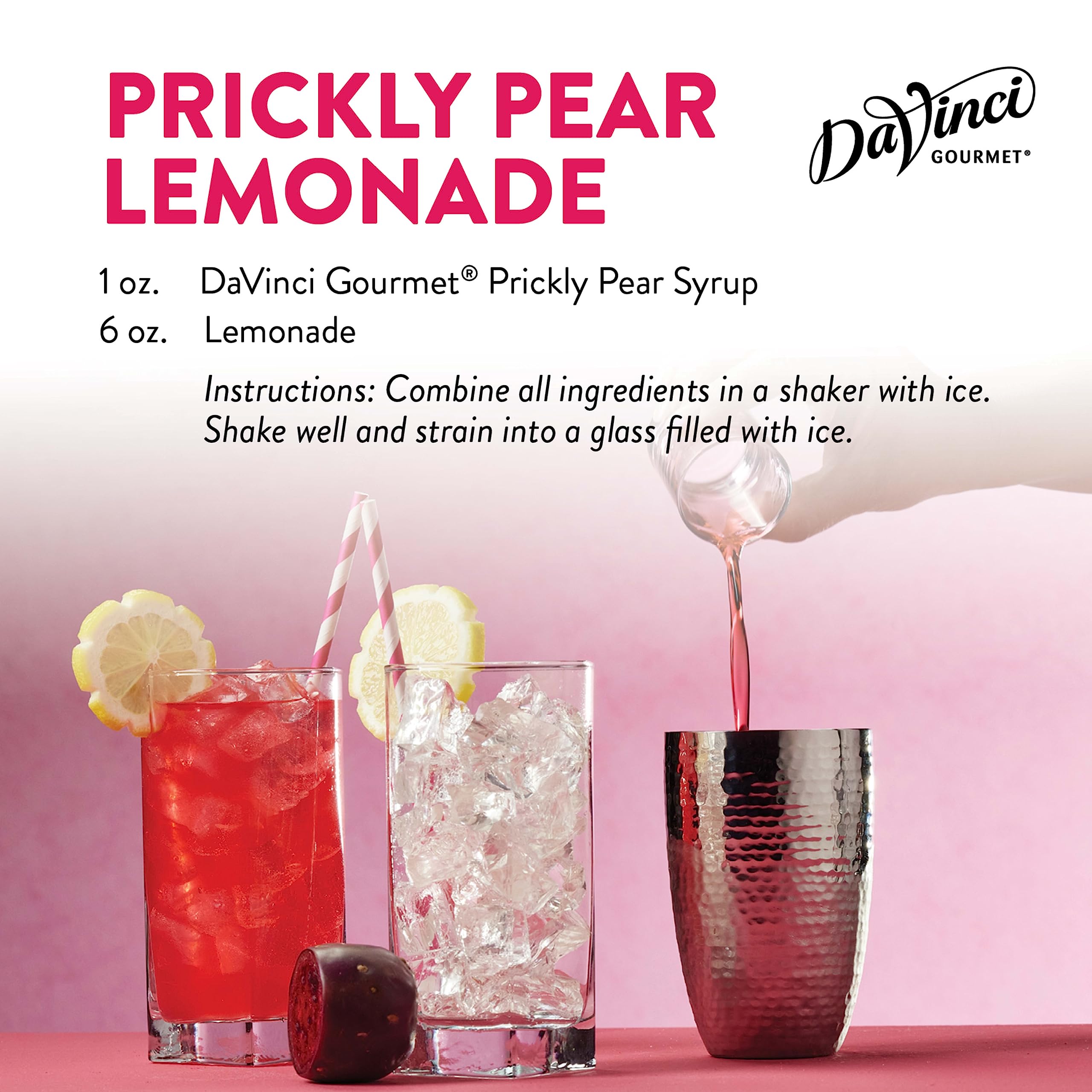 DaVinci Gourmet Prickly Pear Syrup blends with dairy without curdling