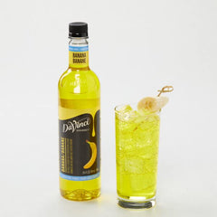 DaVinci Gourmet Sugar-Free Banana Syrup drizzle over a milkshake for a sugar-free twist.