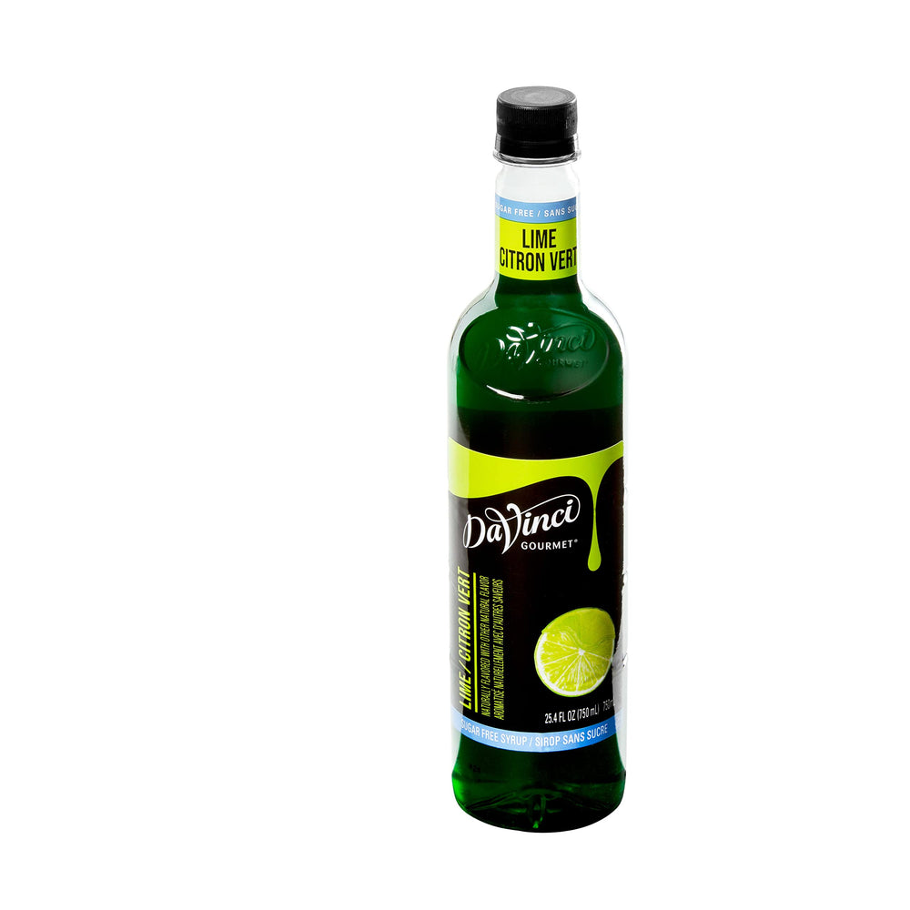 Iced beverage mixed with DaVinci lime syrup resists curdling.