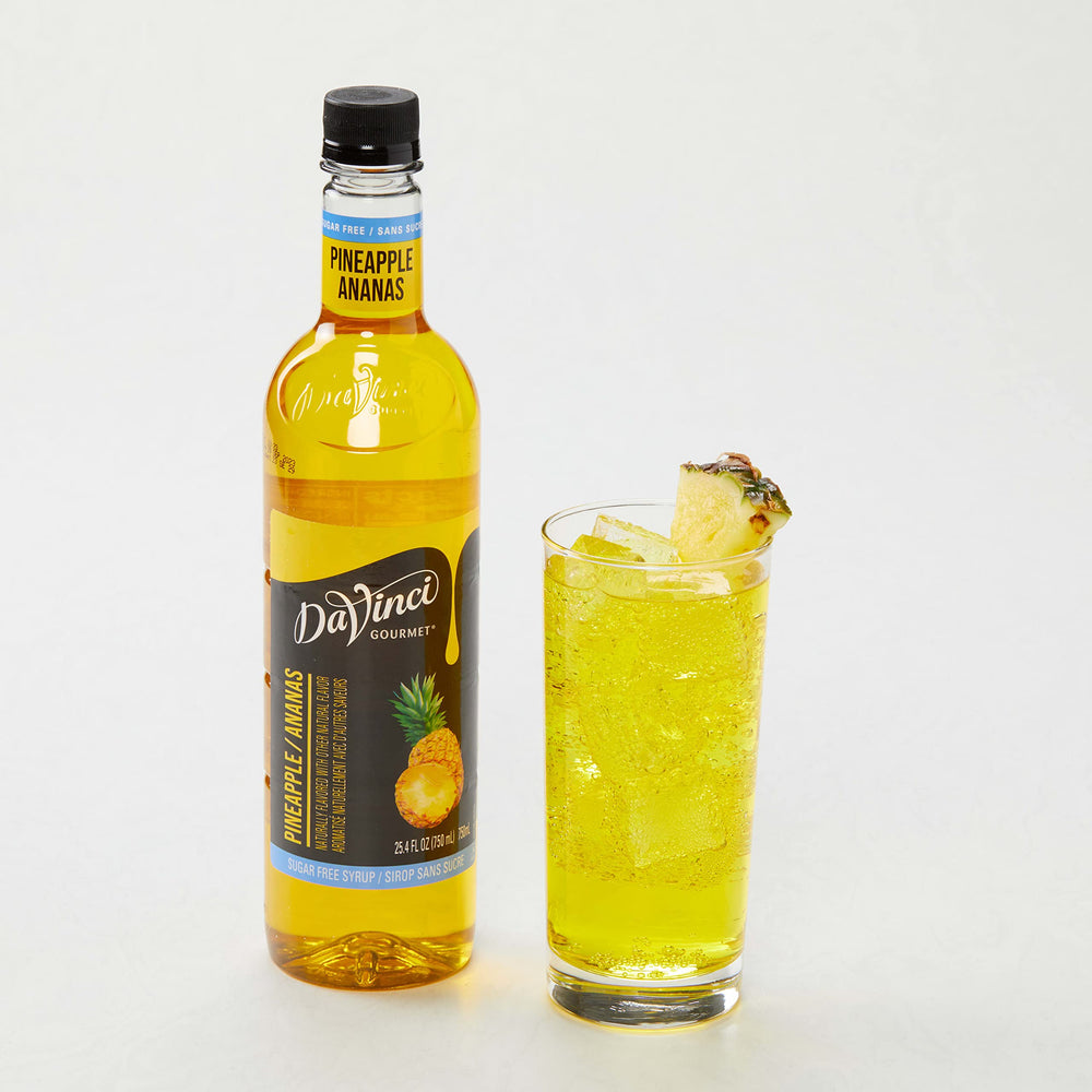 DaVinci Gourmet Sugar-Free Pineapple Syrup dessert drizzle for a bold tropical finish