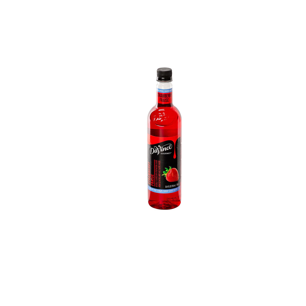 DaVinci Gourmet Sugar-Free Strawberry Syrup on a snow cone