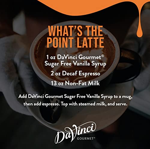 DaVinci Gourmet Sugar-Free Vanilla Syrup with vanilla beans close-up