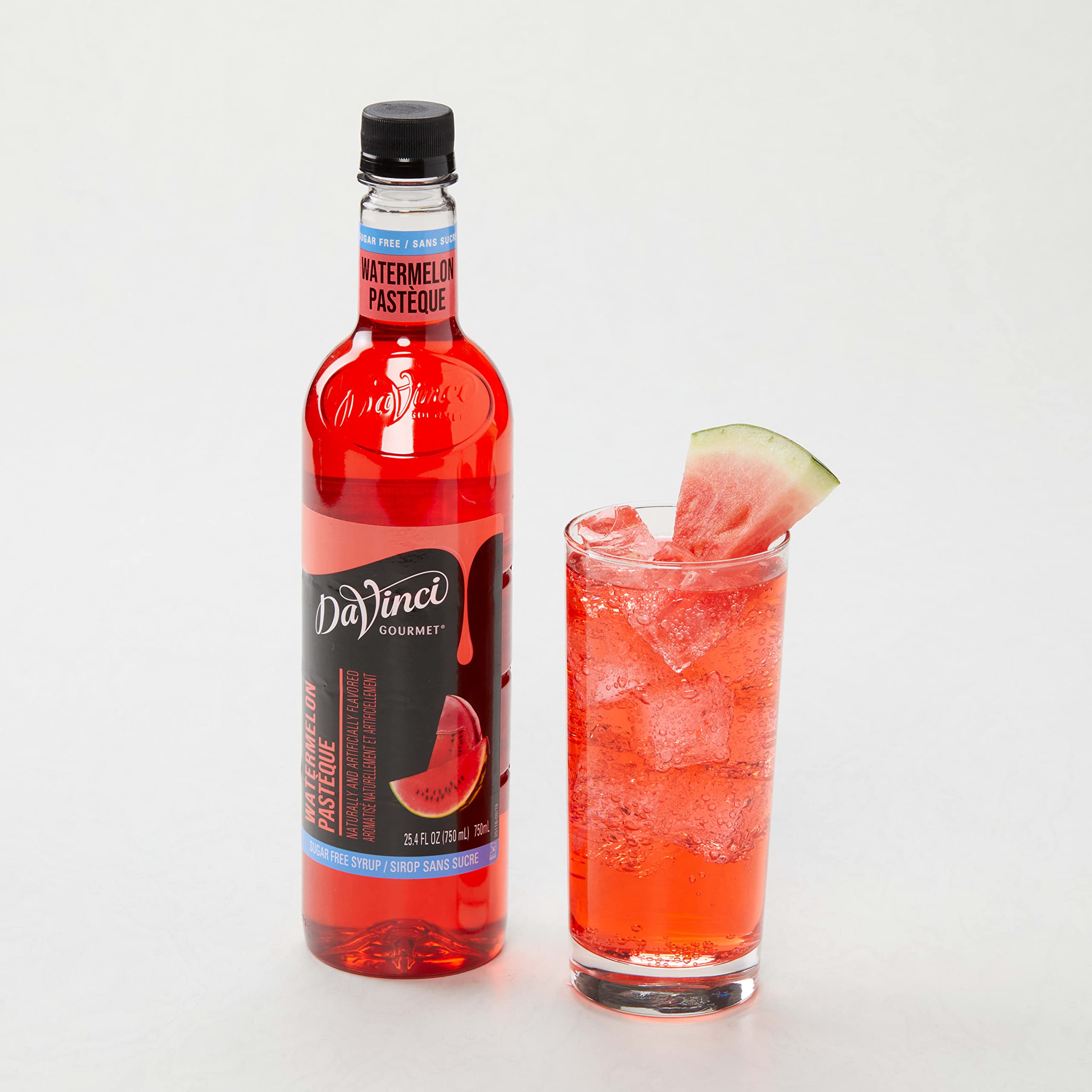 DaVinci Gourmet Watermelon Syrup drizzled over desserts for natural sweetness.