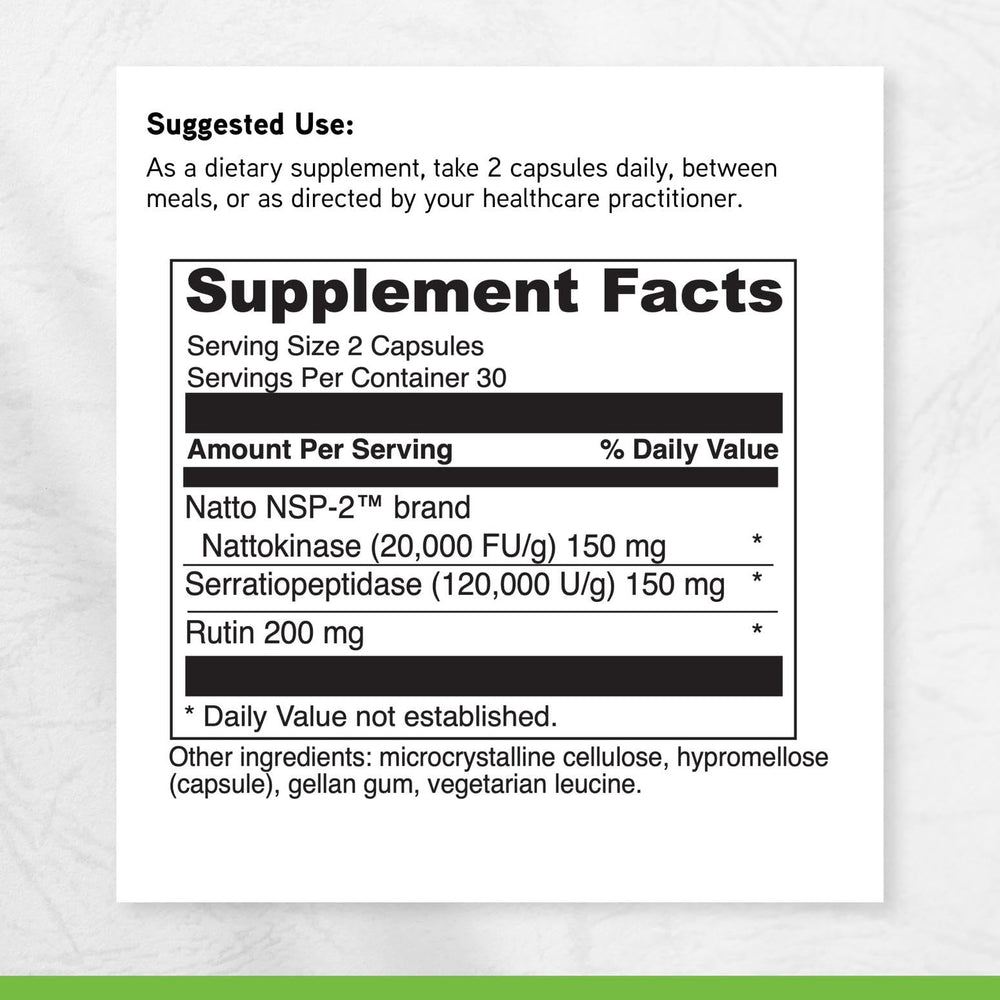 Gluten free mark on Davinci Nattokinase Plus packaging