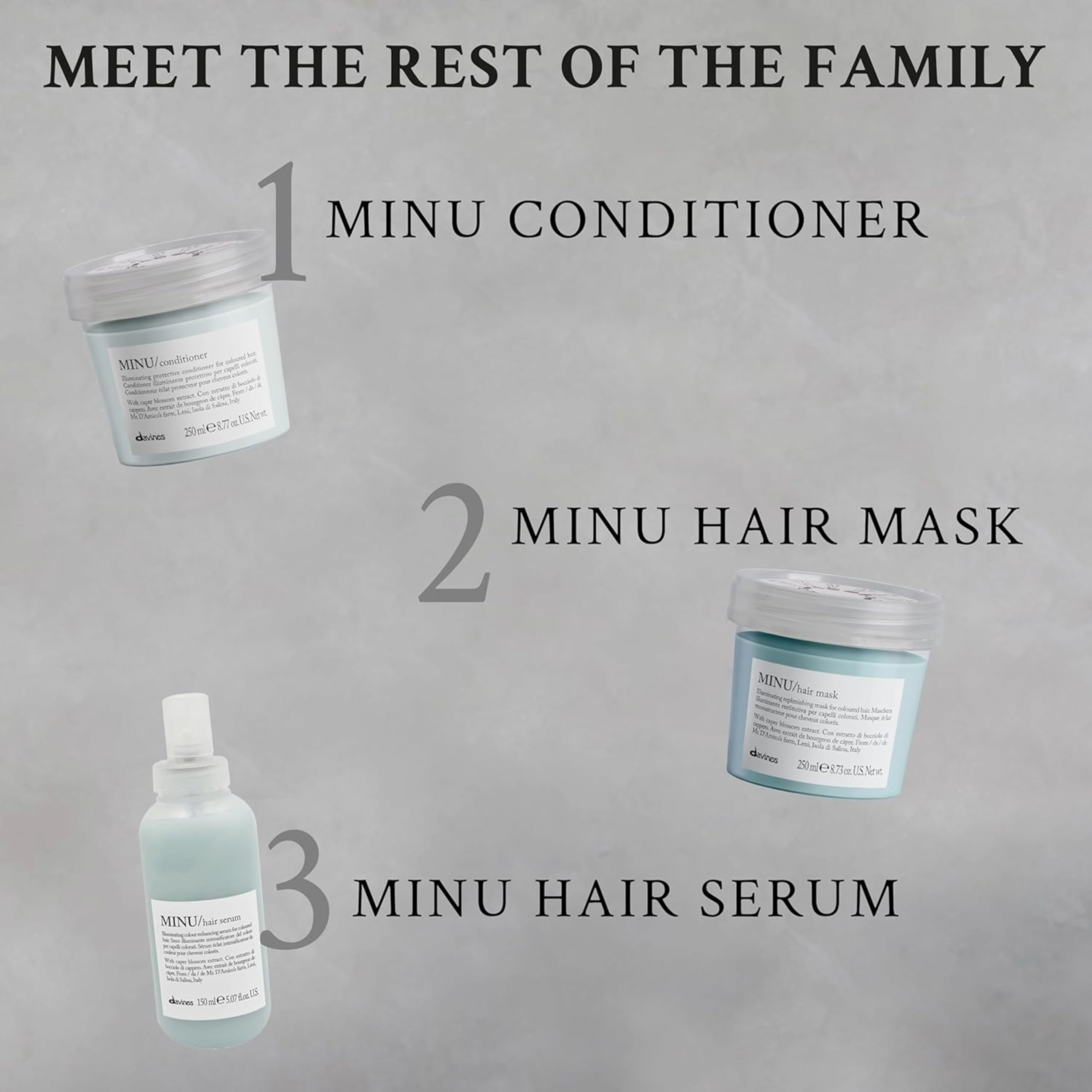 Davines MINU packaging unsealed communicates product openness and ready-to-use setup.